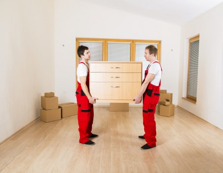Van loading with furniture for a local removal job